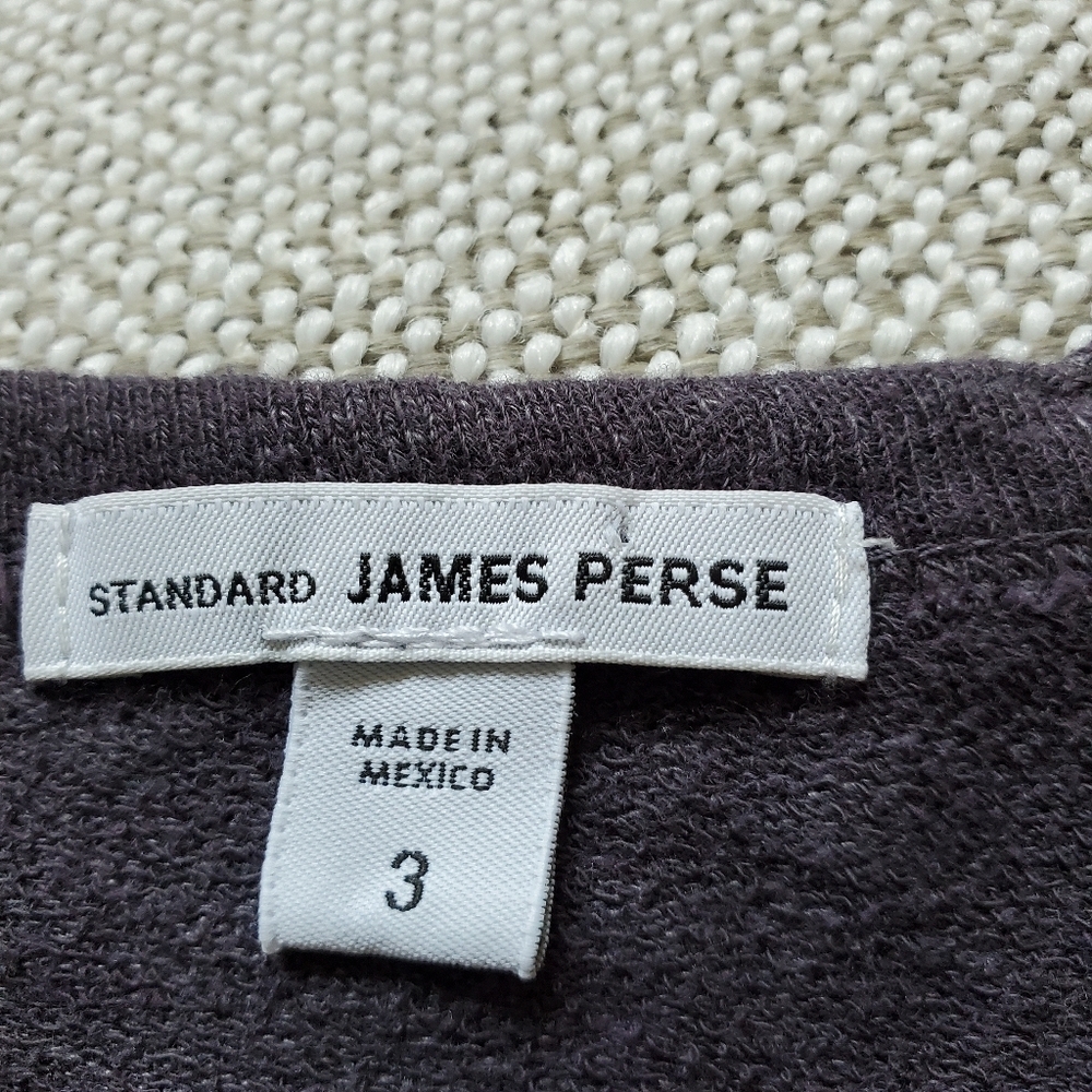 James Perse Tunic Top Kangaroo Pocket Lightweight Sweatshirt.  Size 3 (Large) - Picture 5 of 6